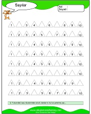 okul öncesi çocuklar için sayı kavramı ile ilgili çalışma sayfaları